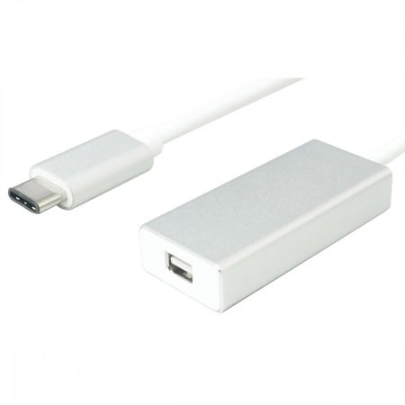 USB 3.1 - Mini DisplayPort F kábel DP 1.2  15cm FEHÉR VALUE (12.99.3225)