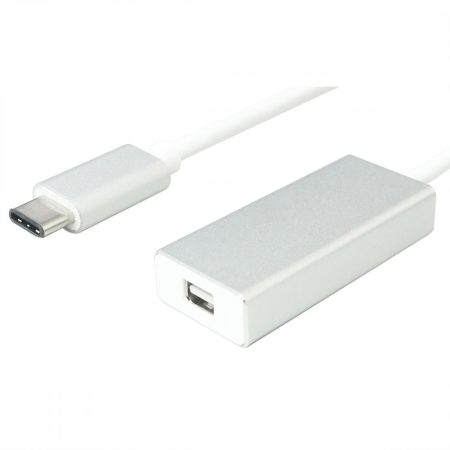 USB 3.1 - Mini DisplayPort F kábel DP 1.2  15cm FEHÉR VALUE (12.99.3225)