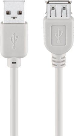 USB hosszabbító kábel A-A 2.0 5,0m szürke GOOBAY (50962)