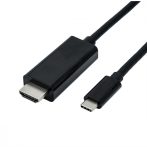   USB 3.1 adapter C/M - HDMI M kábel 2m 4K2K@60 Hz, fekete ROLINE (11.04.5841)