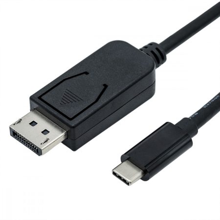 USB 3.1 adapter C/M  - DisplayP M kábel 2m 4K2K@60 Hz, fekete ROLINE(11.04.5846)