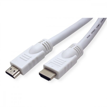 HDMI kábel HDMI M-HDMI M 20m Ethernettel fehér VALUE (11.99.5720)