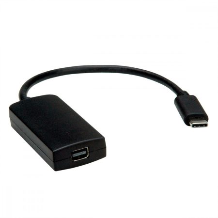 USB 3.1 - Mini Displ. F kábel DP 1.2  4K2K@60 Hz 15cm fekete VALUE (12.99.3226)