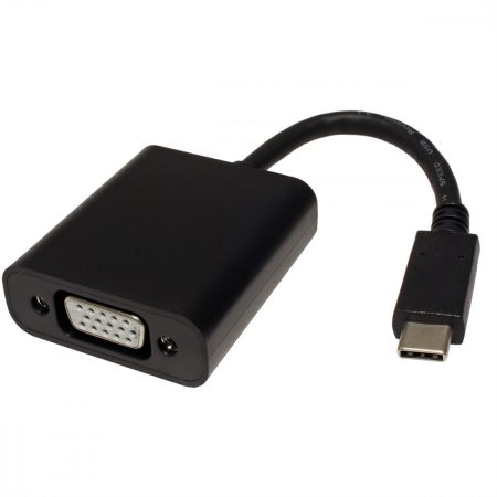 USB 3.1 - VGA F adapter kábel 15 cm fekete VALUE (12.99.3200)