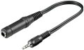   Audio adapter 6,35mm JackF->3,5mm JackM, 20 cm kábel GOOBAY (50470)