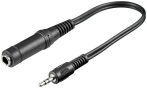   Audio adapter 6,35mm JackF->3,5mm JackM, 20 cm kábel GOOBAY (50470)