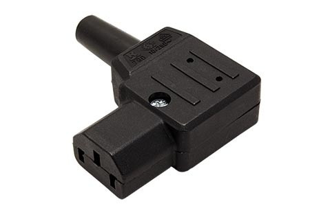 Szerelhető 220V csatlakozó C13 mama 10A "L" alakú BACHMANN (915.173)