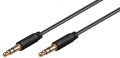 Audio kábel 2x3,5mm jack 0,5m fekete GOOBAY (69116)