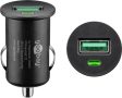   USB autós gyorstöltő szuper mini QC 3.0 2,4A 1xUSB 2.0 12V/24V GOOBAY (45162)