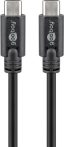   USB 3.1 kábel C/M - C/M fekete 3m, max. 60 W-ig GOOBAY (66509)