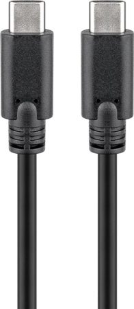 USB 3.1 kábel C/M - C/M fekete 2m, max 4,5 W-ig GOOBAY (66508)