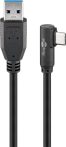   USB 3.1 kábel C/M - A/M 3.0 1m, 90°, fekete, max. 4,5 W-ig GOOBAY (66501)