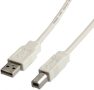 USB kábel A-B 2.0 0,8m bézs szín (S-3101)