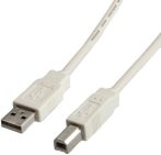 USB kábel A-B 2.0 0,8m bézs szín (S-3101)