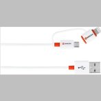   Apple Lightning adapter+ USB 2.0 A-micro B kábel 1m, fehér SKROSS (72662)
