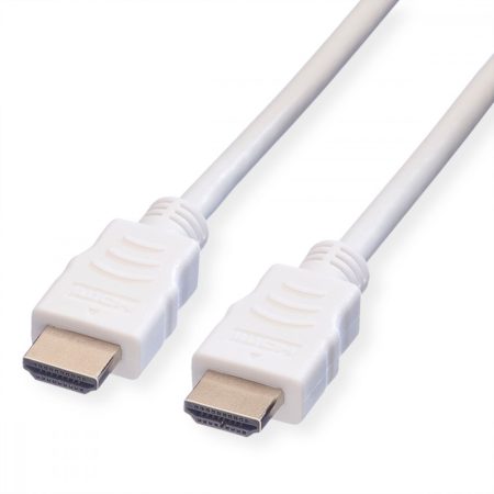 HDMI kábel HDMI M-HDMI M 1m Ethernettel fehér VALUE (11.99.5701)