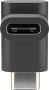 USB 3.1 adapter C/M - USB 3.1 C/F 90° fekete GOOBAY (55556)