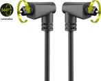   Toslink Optikai kábel 2m / Toslink 90° M > Toslink 90° M 4mm GOOBAY (41593)