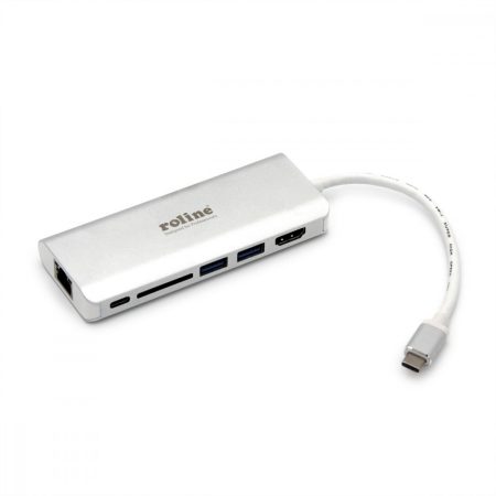 USB 3.1 - Multiport adapt. 4KHDMI,2xUSB3.0/USB3.2Gen1,1xSD/McrROLINE(12.02.1037)