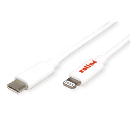 Apple Lightning 8 pin USB C 3.1 gyorstöltő kábel 1m fehér ROLINE (11.02.8323)