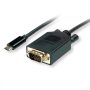   USB 3.1 adapter C/M - VGA M kábel 2m 1920x1200@60Hz, fekete VALUE (11.99.5821)