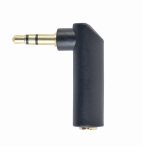   GEMBIRD 3.5 mm sztereo audio right angle adapter, 90° A-3.5M-3.5FL