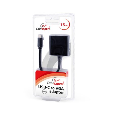GEMBIRD AB-CM-VGAF-01 USB-C to VGA adapter, black, blister