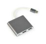   GEMBIRD A-CM-HDMIF-02-SG USB type-C multi-adapter, Space Grey