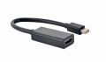   GEMBIRD Mini DisplayPort / M to HDMI / F kábel 15 cm, fekete A-mDPM-HDMIF-02