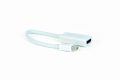   GEMBIRD Mini DisplayPort / M to HDMI / F kábel 15 cm, fehér A-mDPM-HDMIF-02-W