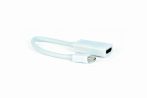   GEMBIRD Mini DisplayPort / M to HDMI / F kábel 15 cm, fehér A-mDPM-HDMIF-02-W