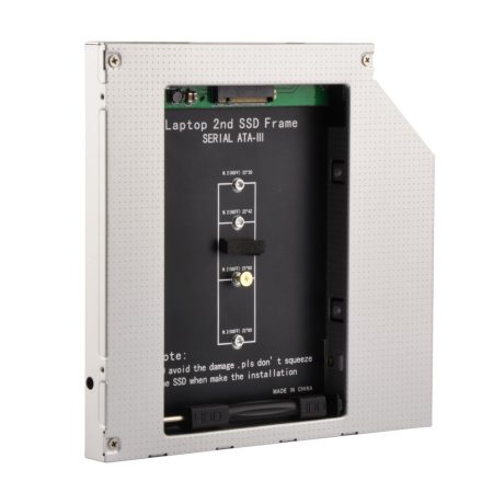GEMBIRD Slim 5.25'' bay mounting frame for NGFF (M.2) SSD memory card, 12.7 mm height A-SATA12M2-01