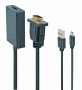   GEMBIRD VGA to HDMI adapter kábel, 0.15 m, fekete A-VGA-HDMI-01