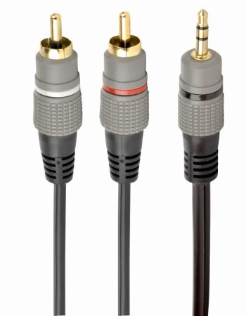 GEMBIRD CCA-352-1.5M 3.5 mm stereo plug to 2*RCA plugs 1.5m cable, gold-plated connectors