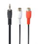   GEMBIRD 3.5 mm plug to 2 x RCA sockets sztereo audio kábel, 0,2 m CCA-406