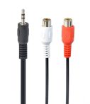   GEMBIRD 3.5 mm plug to 2 x RCA sockets sztereo audio kábel, 0,2 m CCA-406