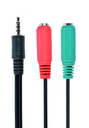 GEMBIRD 3.5 mm audio + microphone adapter kábel, 0.2 m CCA-417