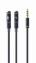   GEMBIRD 3.5 mm audio + microphone adapter kábel, 0.2 m, metal csatlakozók CCA-417M