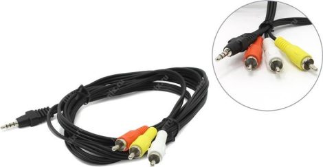 GEMBIRD CCA-4P2R-2M 3.5 mm 4-pin to RCA audio-video cable, 2 m