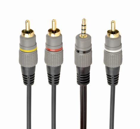 GEMBIRD CCAP-4P3R-1.5M 3.5 mm 4-pin to RCA audio-video cable, 1.5 m