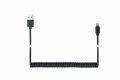   GEMBIRD CC-LMAM-1.5M USB sync and charging spiral cable for iPhone, 1.5 m, black