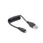   GEMBIRD CC-mUSB2C-AMBM-0.6M Coiled Micro-USB cable, 0.6 m, black