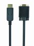   GEMBIRD DisplayPort to VGA adapter kábel, fekete, 1.8 m CCP-DPM-VGAM-6