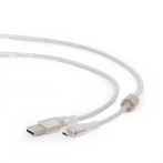   GEMBIRD CCP-mUSB2-AMBM-6-TR Micro-USB cable, 1.8 m, transparent jacket
