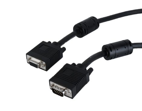 GEMBIRD Premium VGA-Ext HD15M/HD15F dual-shielded w/2*ferrite 10ft kábel, fekete CC-PPVGAX-10-B