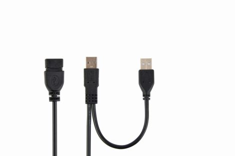 GEMBIRD CCP-USB22-AMAF-3 Dual USB 2.0 A-plug A-socket 3 ft extension cable