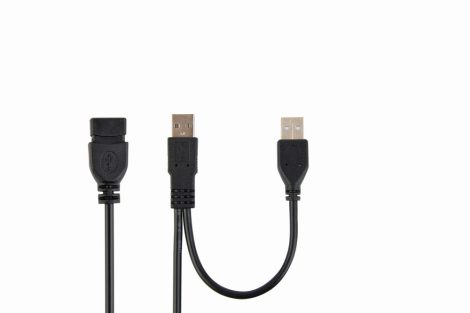 GEMBIRD CCP-USB22-AMAF-3 Dual USB 2.0 A-plug A-socket 3 ft extension cable