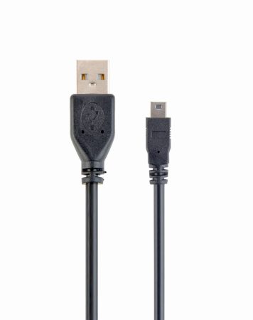 GEMBIRD USB 2.0 kábel A-plug Mini 5PM 1,8m, 1 ferrit, fekete, 1,8m CCP-USB2-AM5P-6