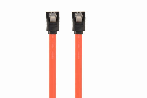 GEMBIRD Serial ATA III 30 cm adat kábel, fém klipes, ömlesztett csomagolás CC-SATAM-DATA-0.3M