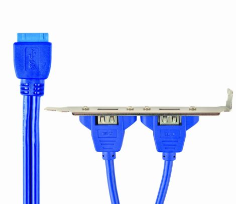 GEMBIRD CC-USB3-RECEPTACLE Dual USB 3.0 receptacle on bracket